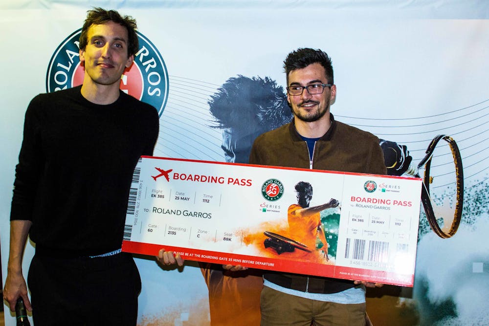 Thibault Karmaly vainqueur eSeries Roland-Garros à Paris/ Thibault Karmaly winners of the parisian stage of the eSeries Roland-Garros