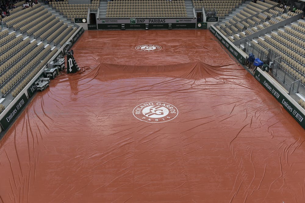 Roland-Garros 2019 - bâche - pluie