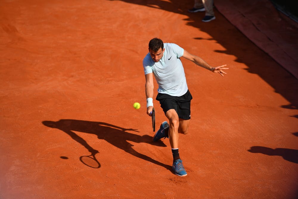 Grigor Dimitrov, Roland Garros 2018, Simple Messieurs, 2eme Tour