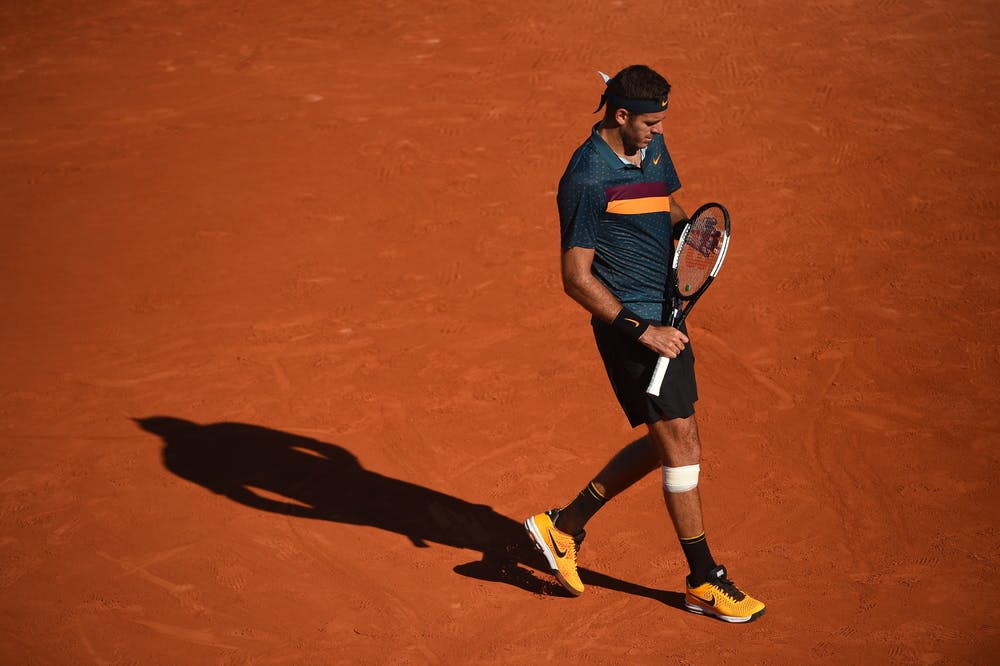 Juan Martin Del Potro injured during Roland-Garros 2019