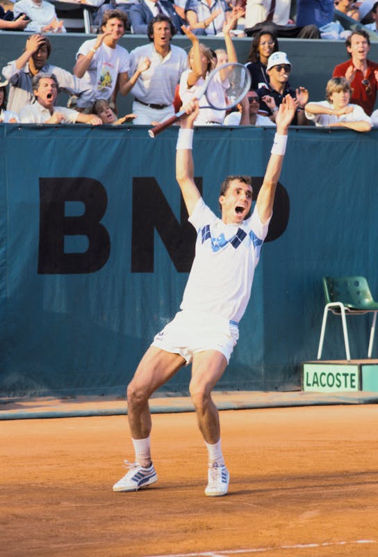 Ivan Lendl during the final at Roland-Garros 1984