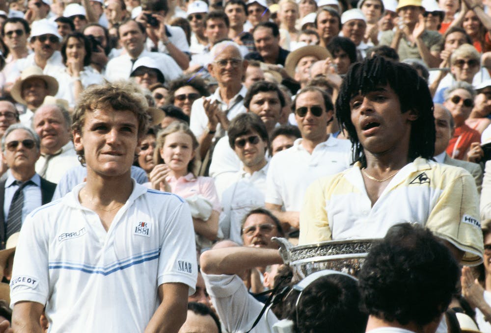 Yannick Noah, Mats Wilander, trophée, Roland-Garros 2023
