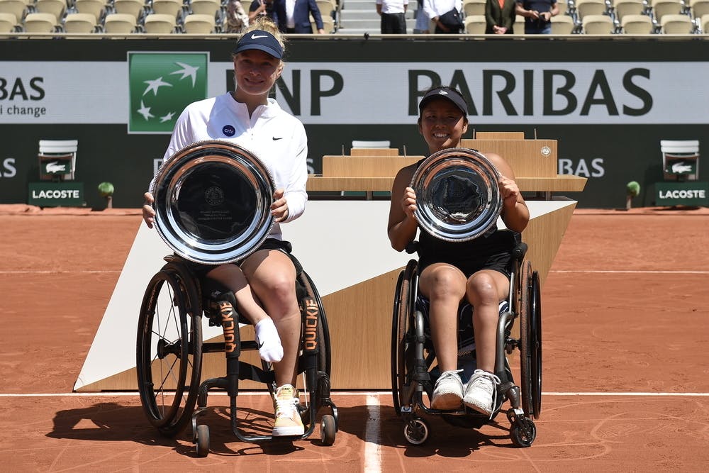 Diede De Groot, Yui Kamiji, Roland-Garros 2022, Tennis Fauteuil Simple Dames, Remise de Prix, 