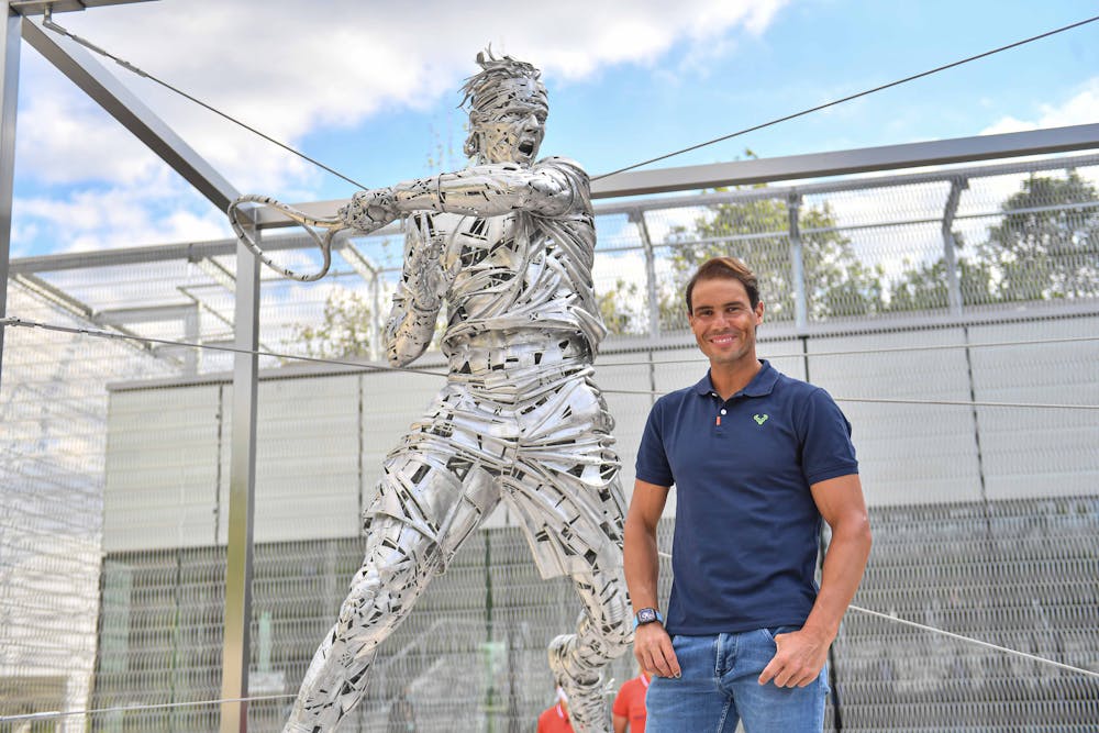 Rafael Nadal unveils his statue at Roland-Garros 2021