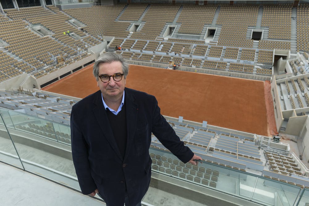 Jean-François Vilotte in the new Roland-Garros stadium