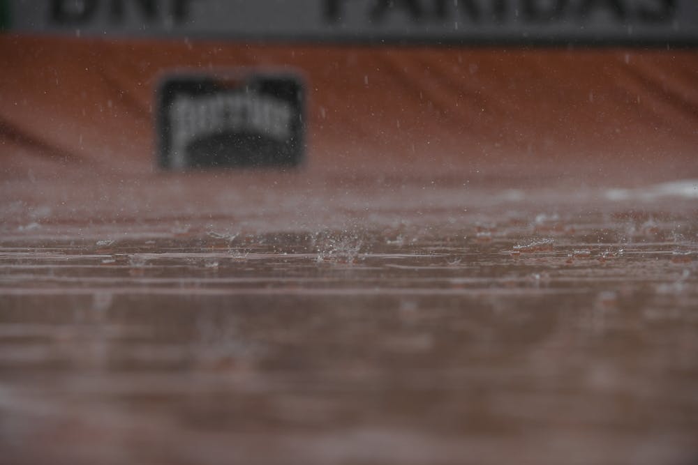 Pluie, Roland Garros 2018
