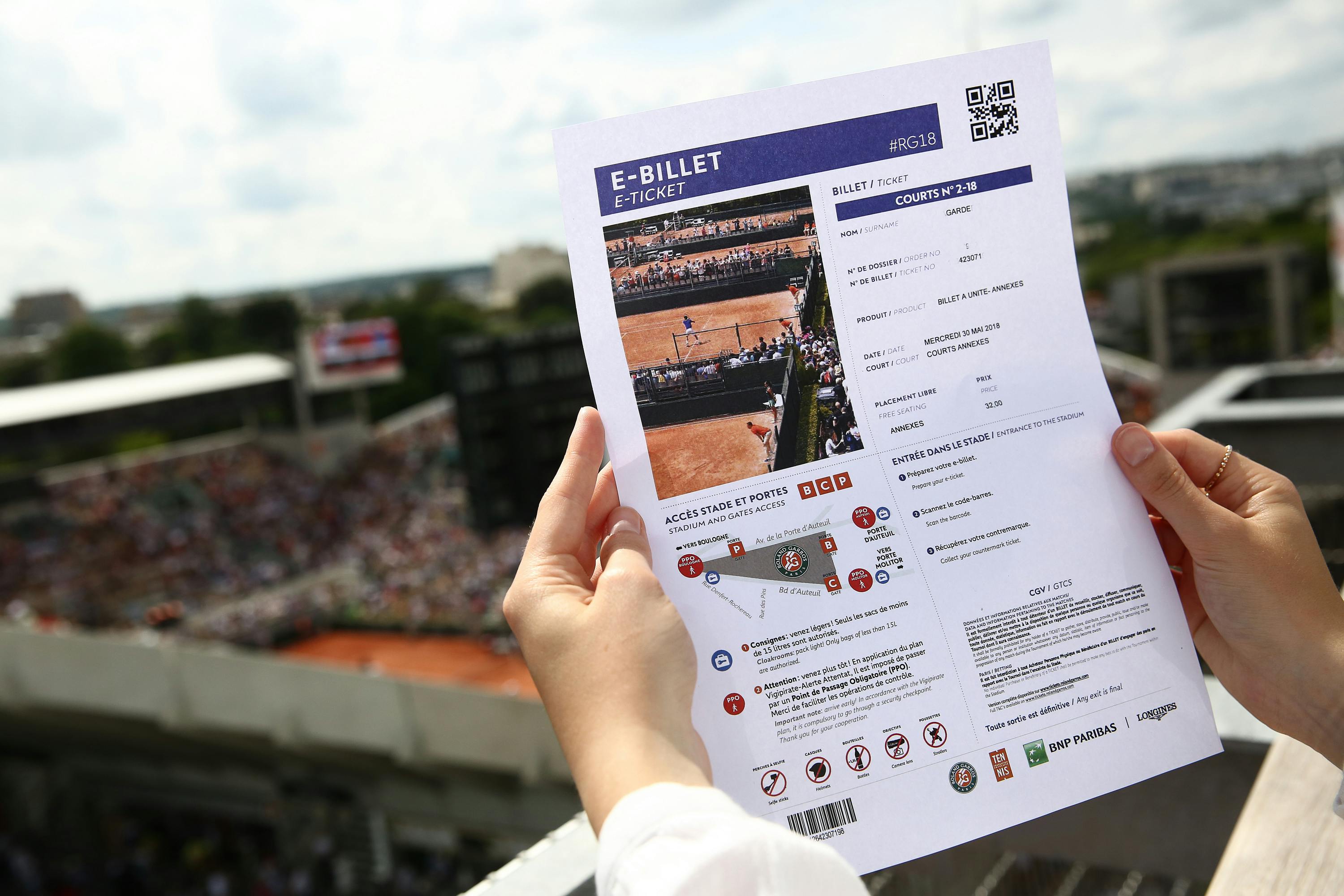 roland garros tour tickets