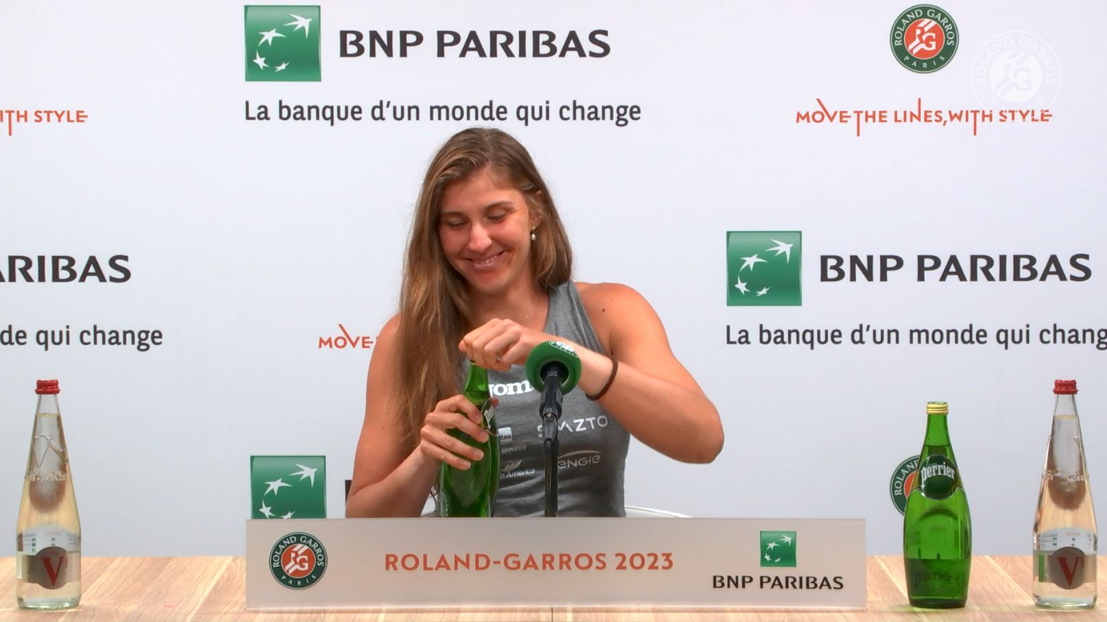 Beatriz Haddad Maia, press, fourth round, Roland-Garros 2023
