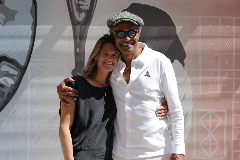 Amélie Mauresmo, Yannick Noah, fresque Yannick Noah, Roland-Garros 2023