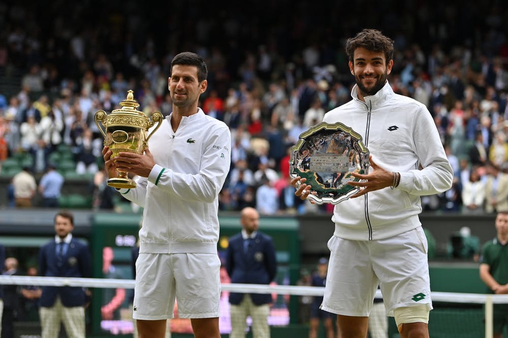 Novak Djokovic, Matteo Berrettini, Wimbledon 2021, remise des prix 