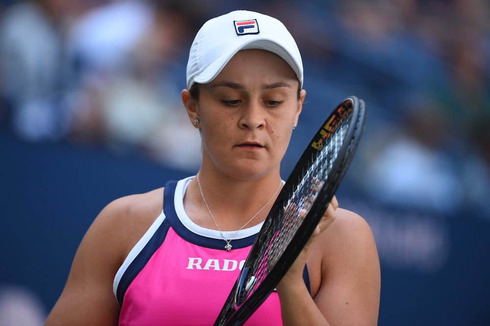 Ashleigh Barty focused during the 2019 US Open