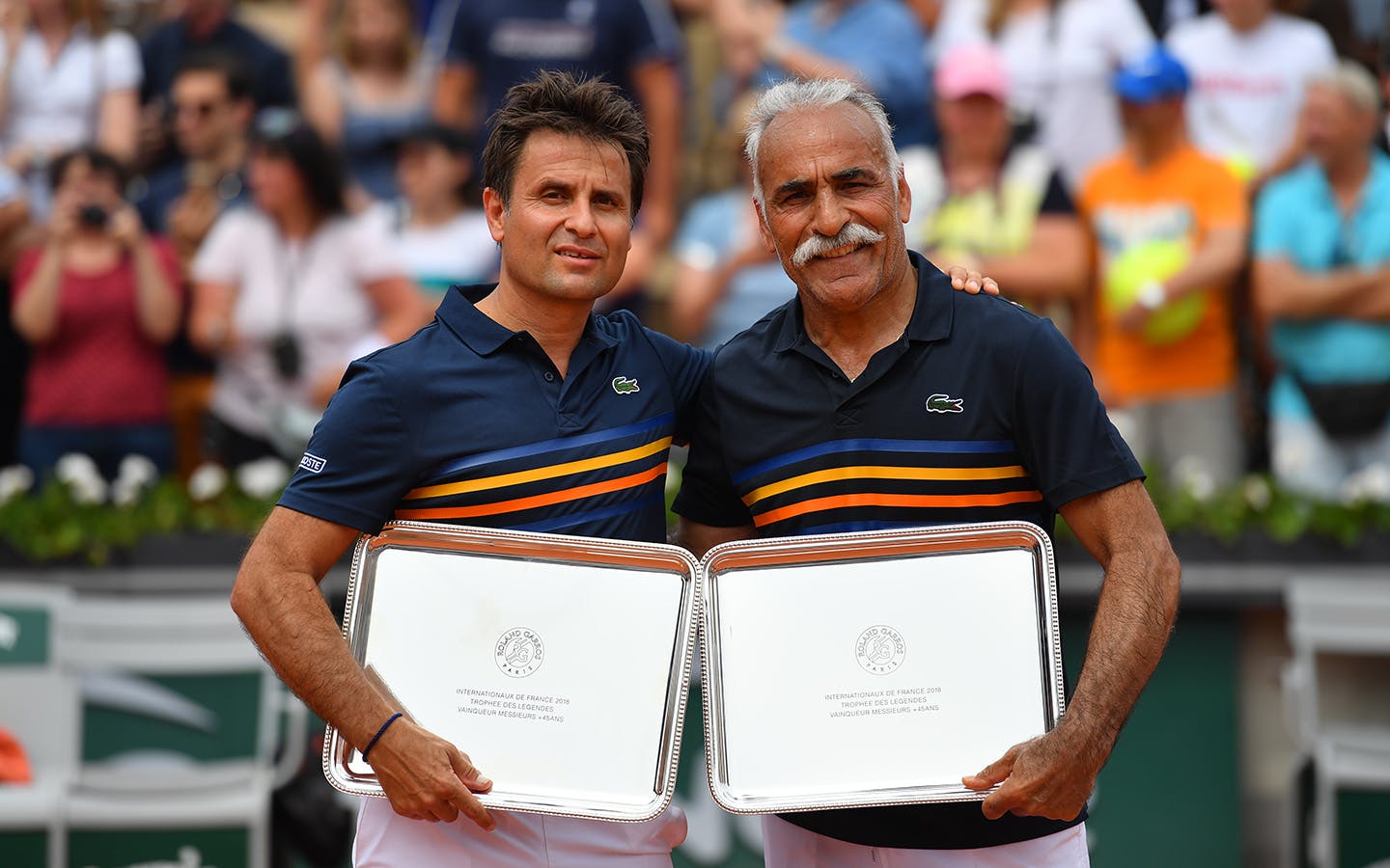Légendes plus de 45 ans, Fabrice Santoro et Mansour Bahrami, Roland-Garros 2018
