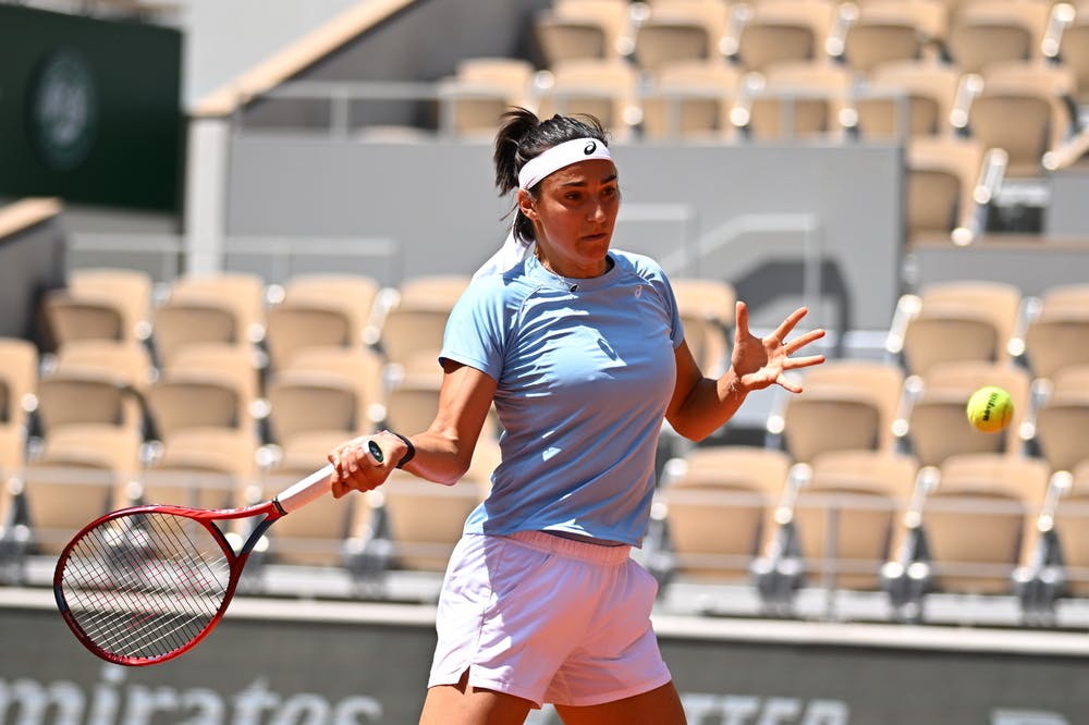 Caroline Garcia, practice, Roland-Garros 2022