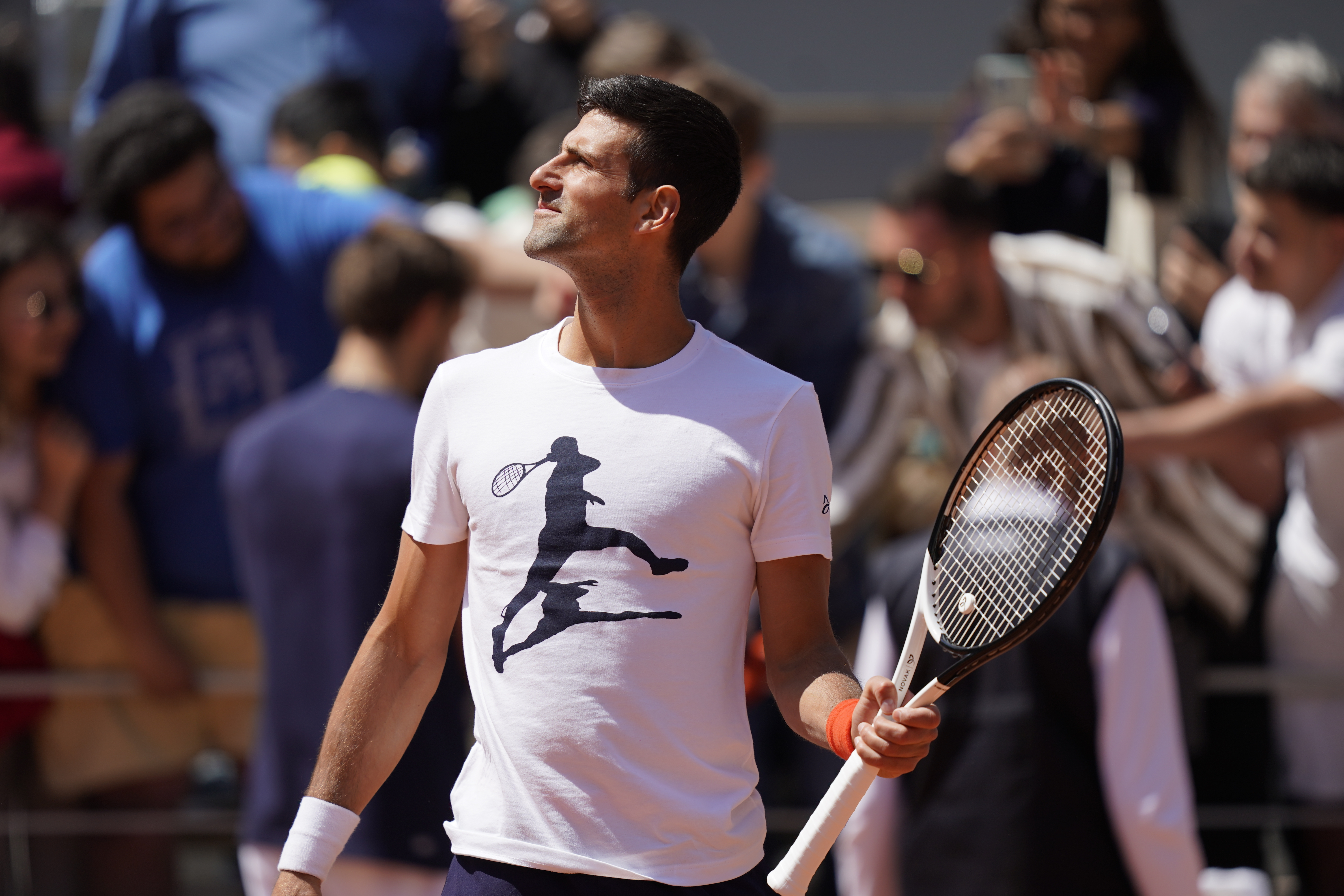 Novak Djokovic, Roland-Garros 2023, practice