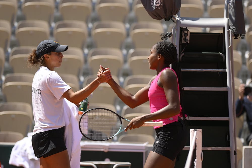 Madison Keys, Coco Gauff, Roland-Garros 2023, practice