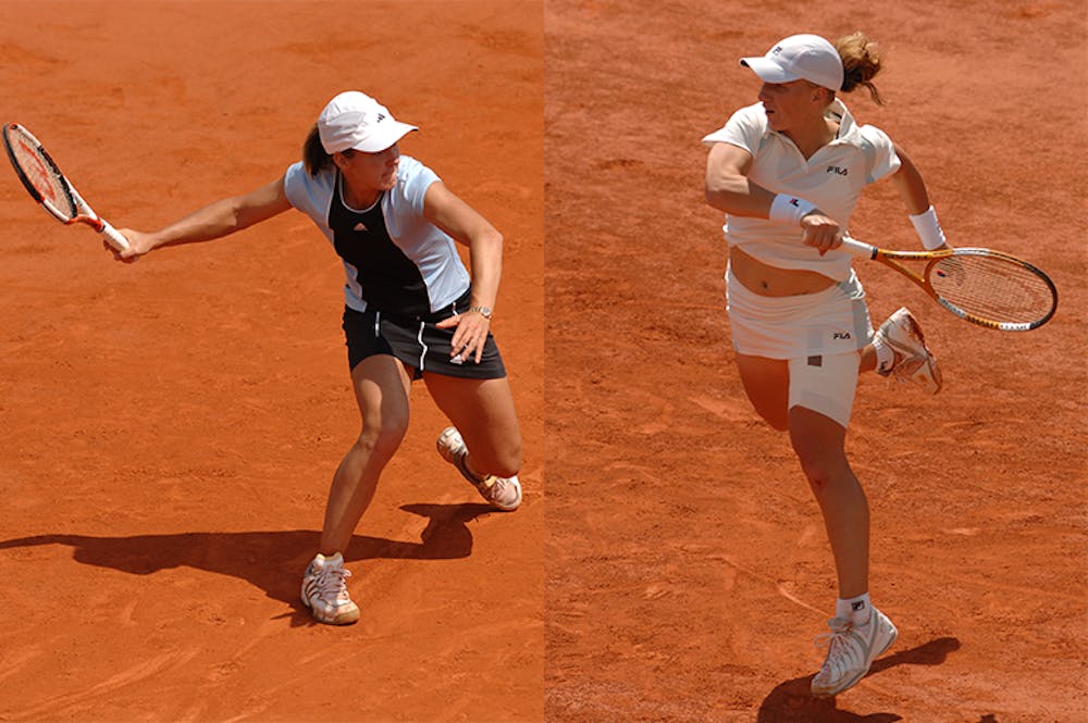 Henin & Kuznetsova at Roland-Garros 2005