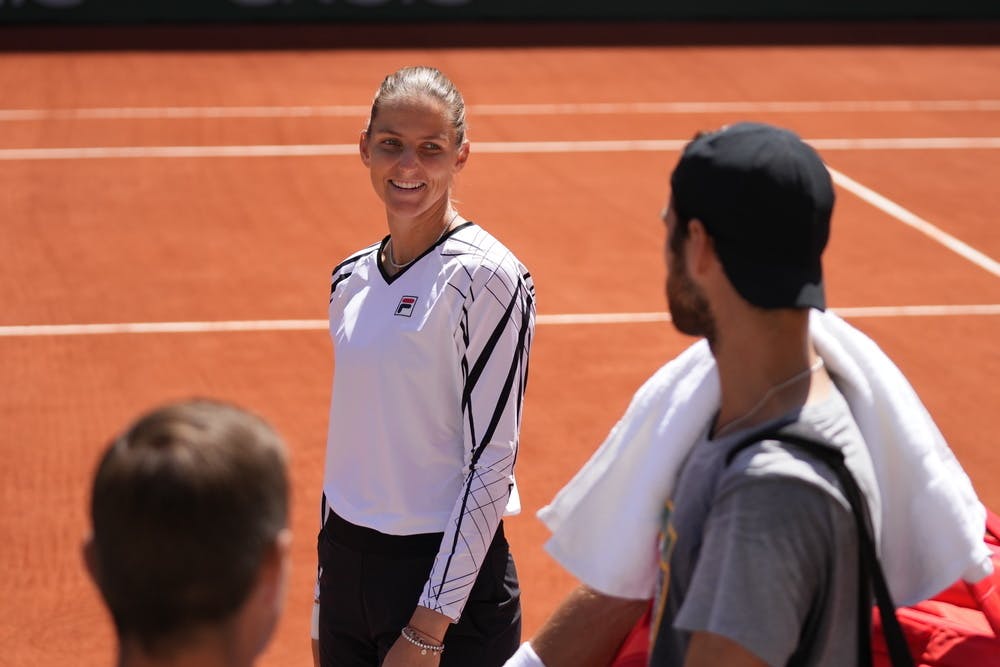 Karen Khachanov, Karolina Pliskova, Roland-Garros 2023, practice