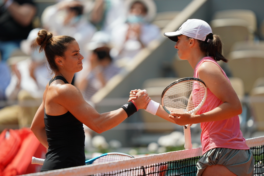 Maria Sakkari, Iga Swiatek, women's singles, 1/4 F