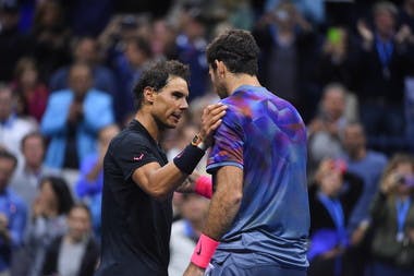 Rafael Nadal and Juan Martin del Potro at the 2017 US Open