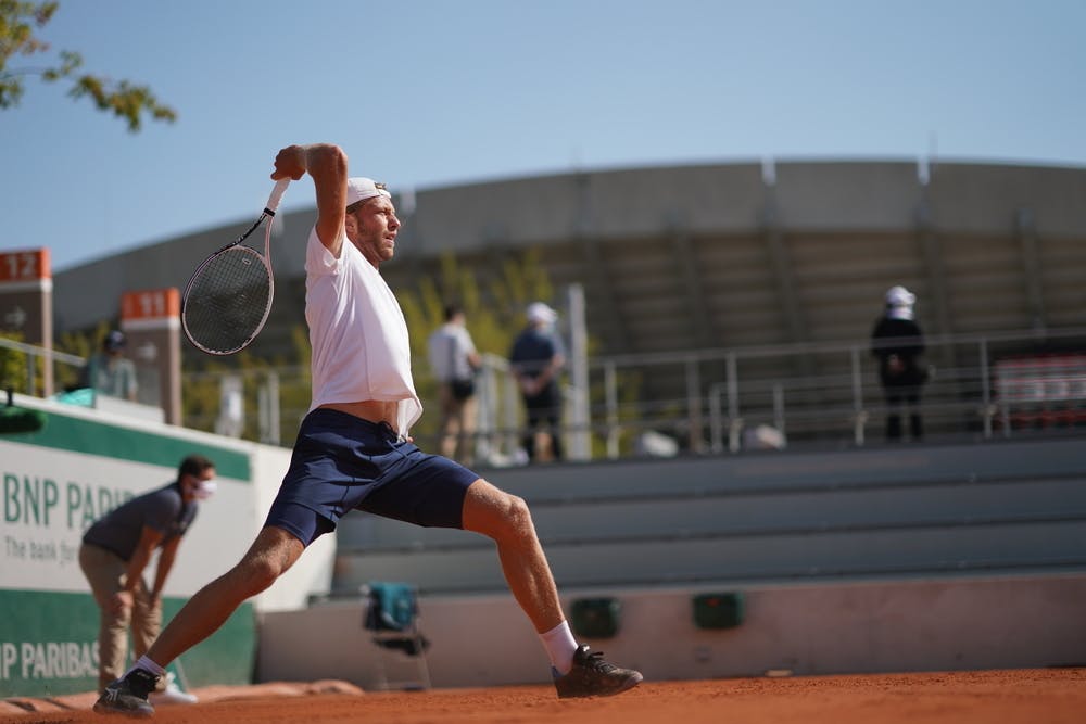 Hugo Grenier, Roland Garros 2020, qualifying first round.