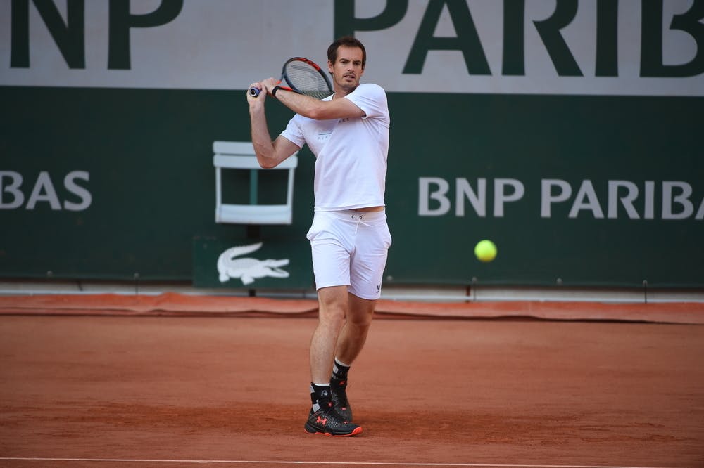 Andy Murray practice, Roland Garros 2020