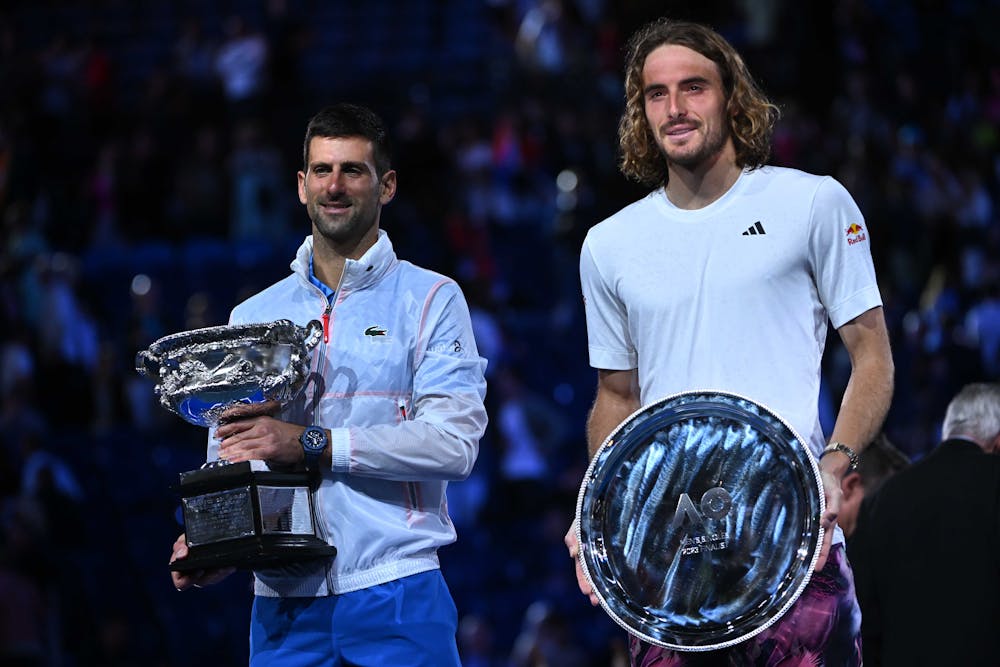 Novak Djokovic & Stefanos Tsitsipas / Finale Open d'Australie 2023