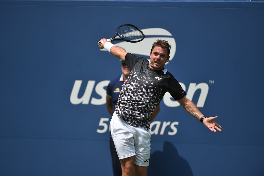 Stan Wawrinka's backhand at the US Open 2018.