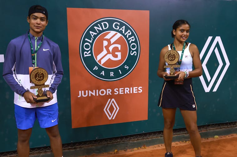 Luis Miguel and Nauhany Silva Roland-Garros Junior series