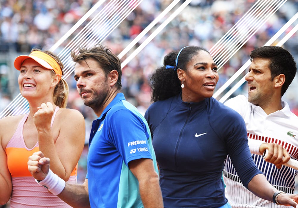 Maria Sharapova Stan Wawrinka Serena Williams Novak Djokovic les points d'interrogation de la saison de terre battue Roland-Garros.