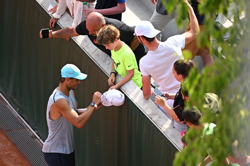 Rafael Nadal, Roland Garros 2022, practice, fans