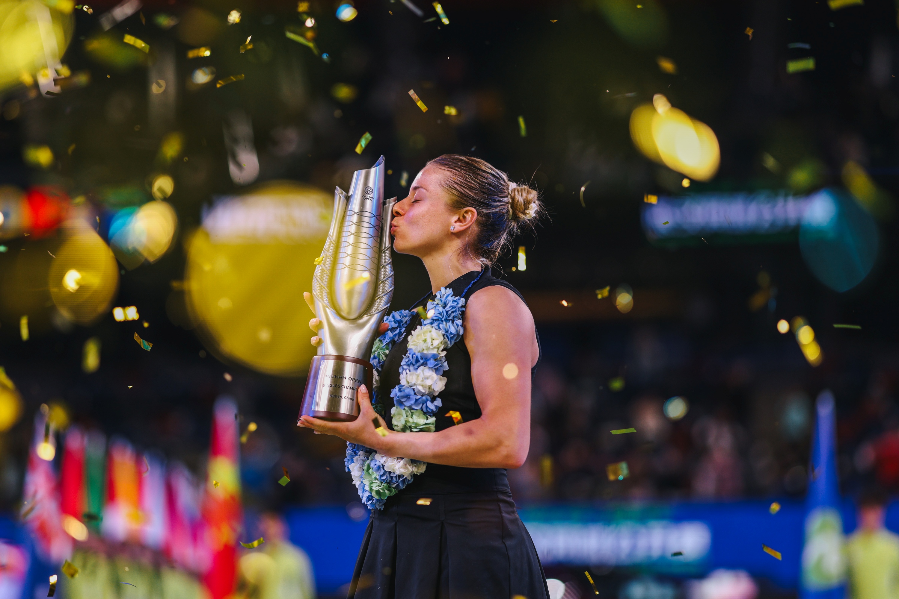 Maja Chwalinska / Photocall trophée - WTA 1000 Wuhan