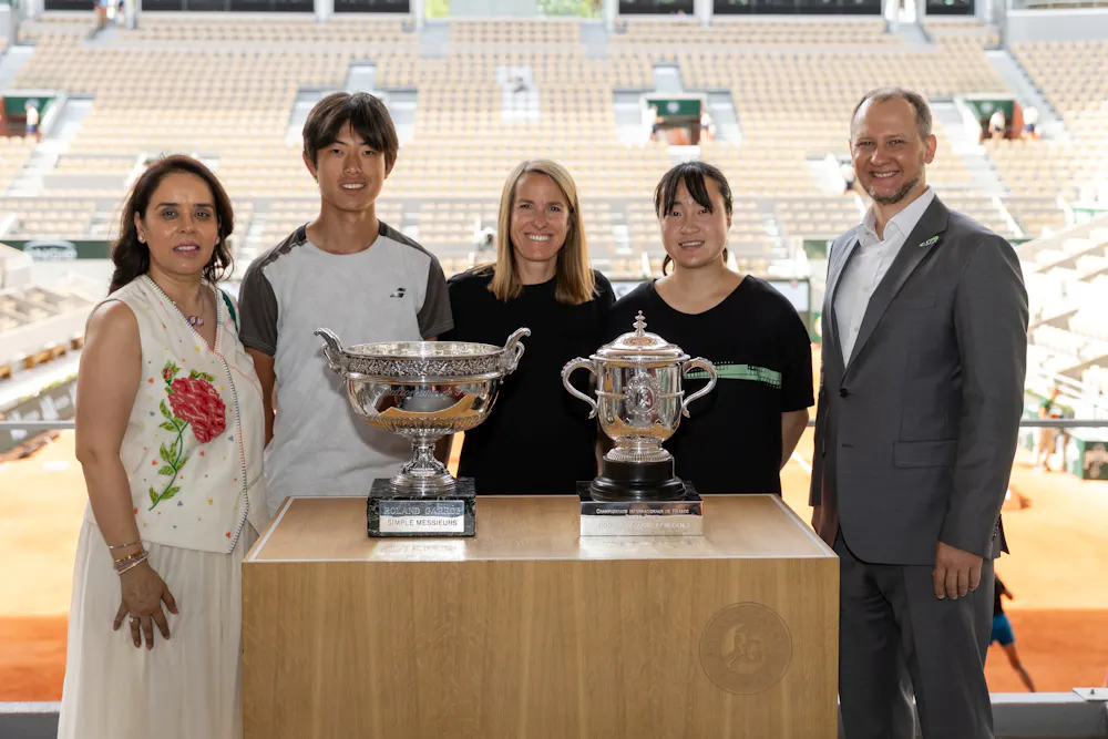 Manpreet Khandari, Kanta Watanabe, Justine Henin, Yui Komada & Yuriy Polski / Roland-Garros 2026 Manpreet Khandari, Kanta Watanabe, Justine Henin, Yui Komada & Yuriy Polski / Roland-Garros 2026