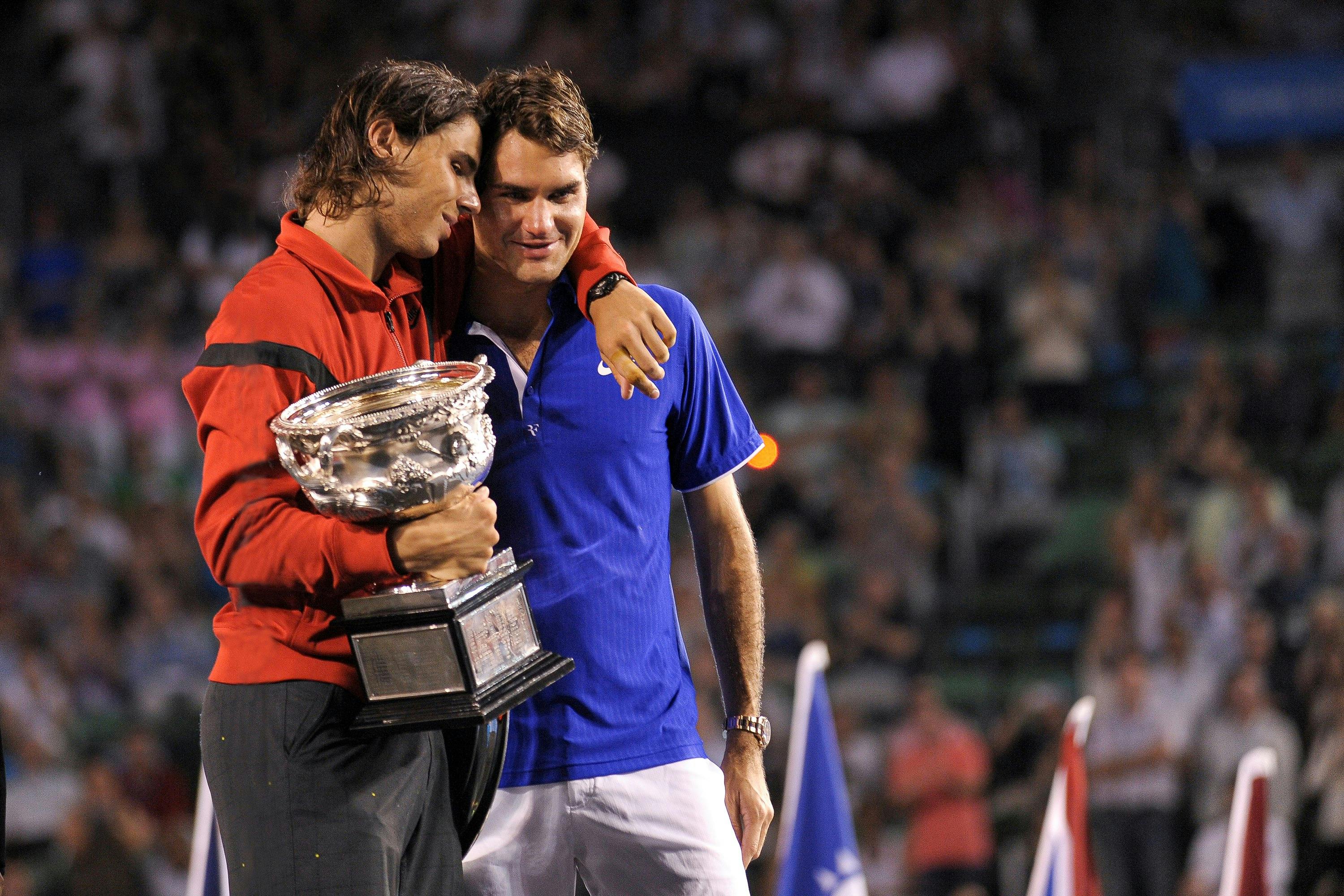 Rafael Nadal & Roger Federer / Remise de prix Open d'Australie 2009