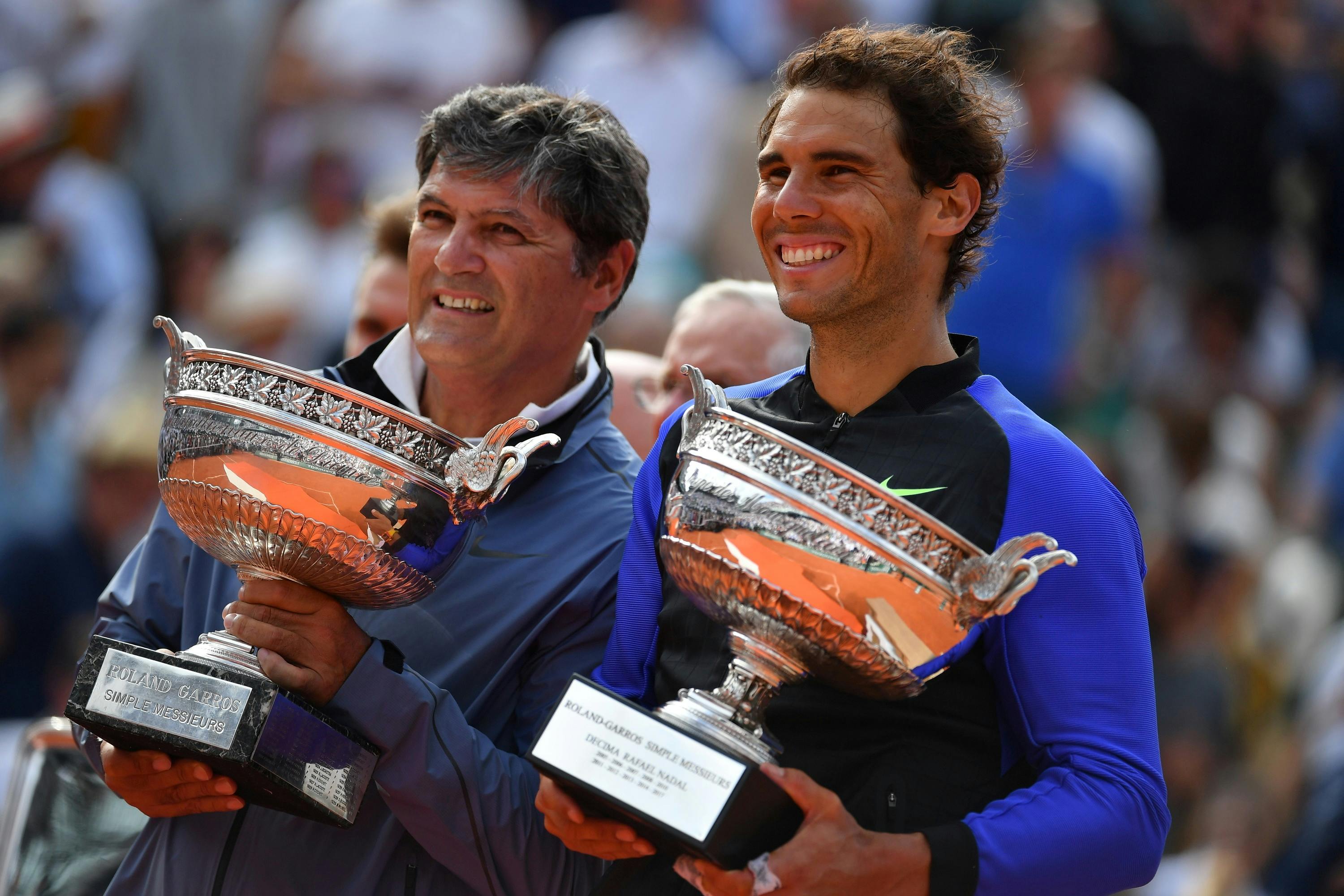 Toni & Rafael Nadal / Remise de prix Roland-Garros 2017 