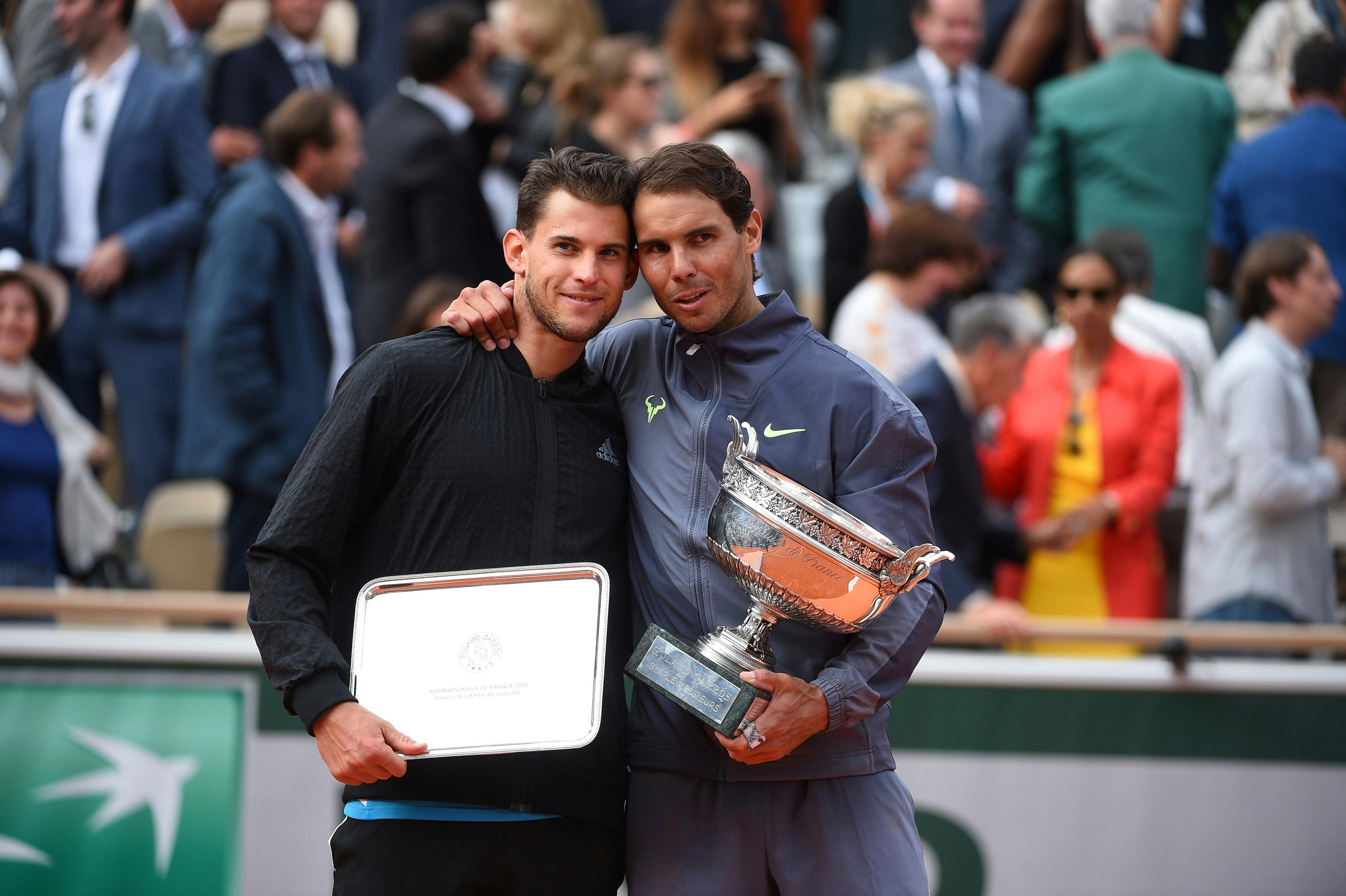 Dominic Thiem & Rafael Nadal / Remise de prix Roland-Garros 2019