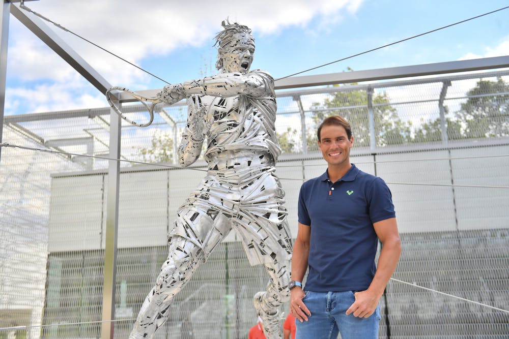 Rafael Nadal / Inauguration de la statue de Jordi Diez Fernandez / Roland-Garros 2021