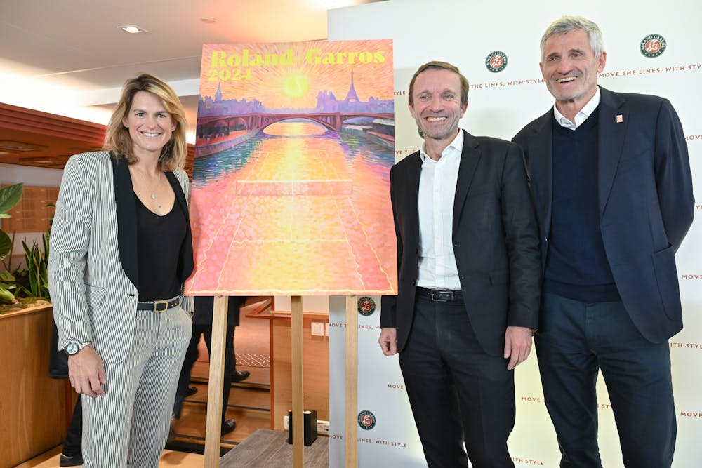 Gilles Moretton, Stephane Morel, Amelie Mauresmo, Roland-Garros 2024, Conference de Presse