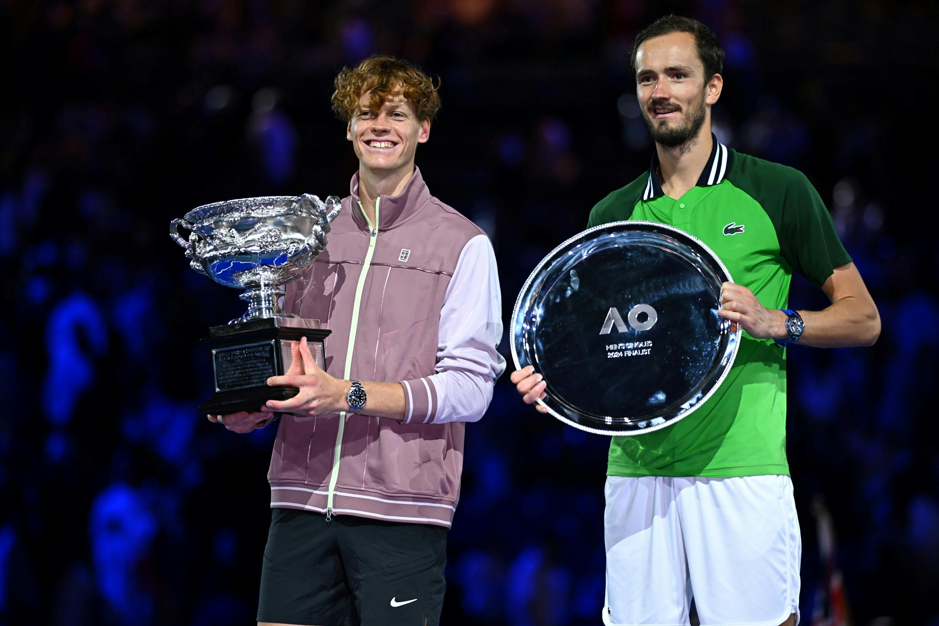 Jannik Sinner & Daniil Medvedev / Remise de prix Open d'Australie 2024