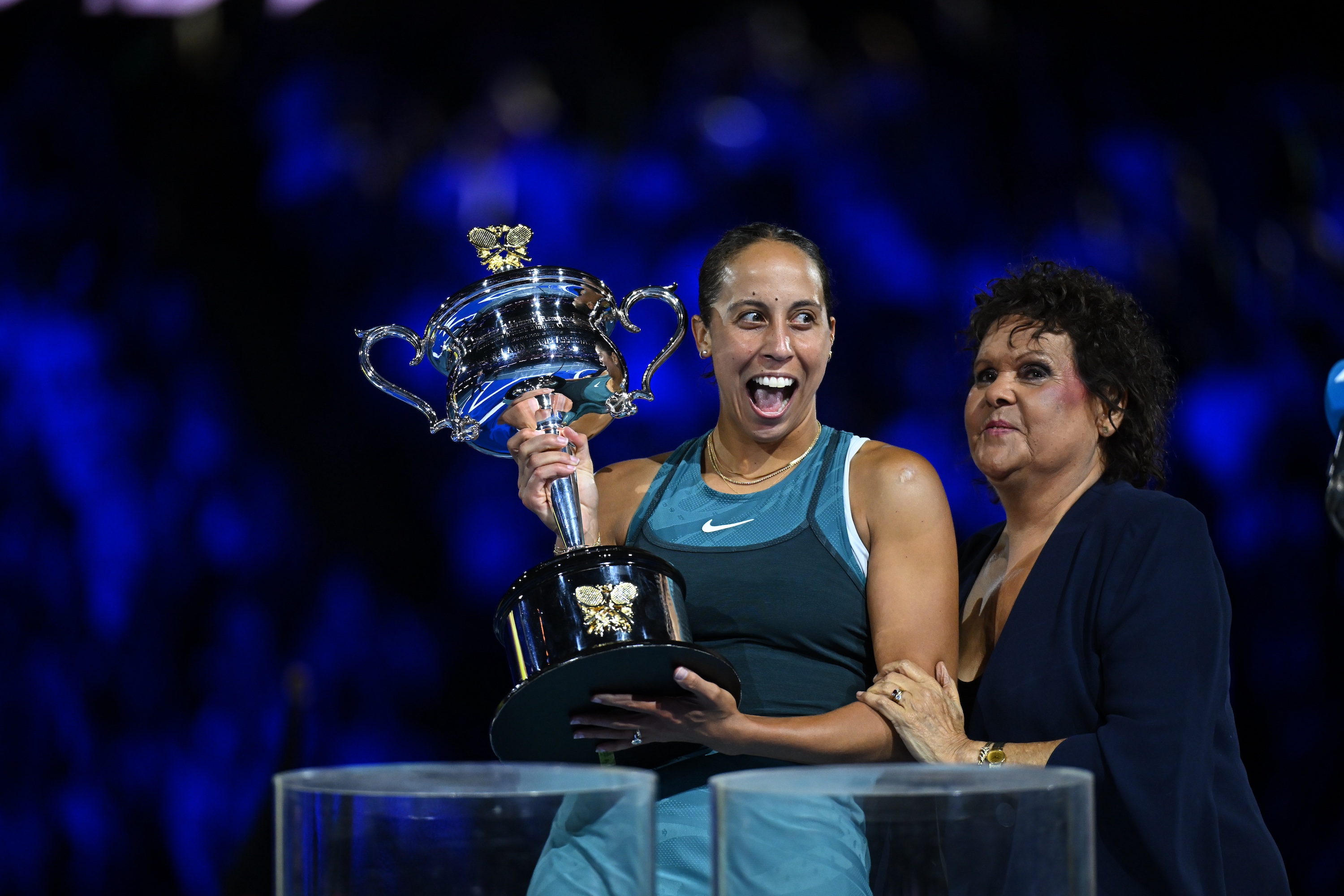 Madison Keys, remise des trophées / Open d'Australie 2025