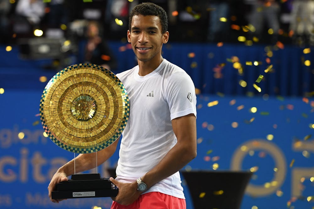 Felix Auger-Aliassime, trophée / ATP 250 Montpellier