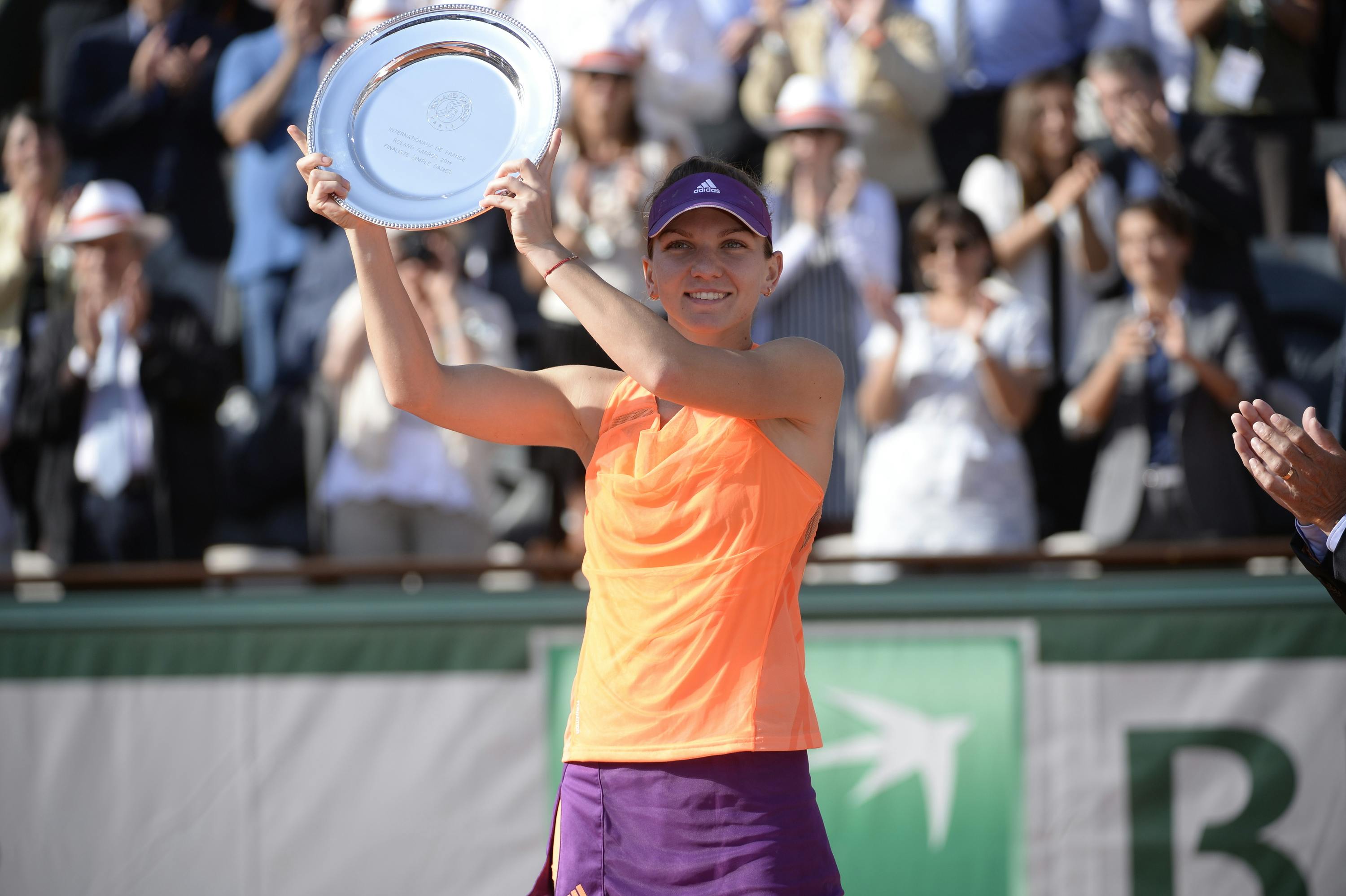 Simona Halep, finale dames, remise des prix / Roland-Garros 2014