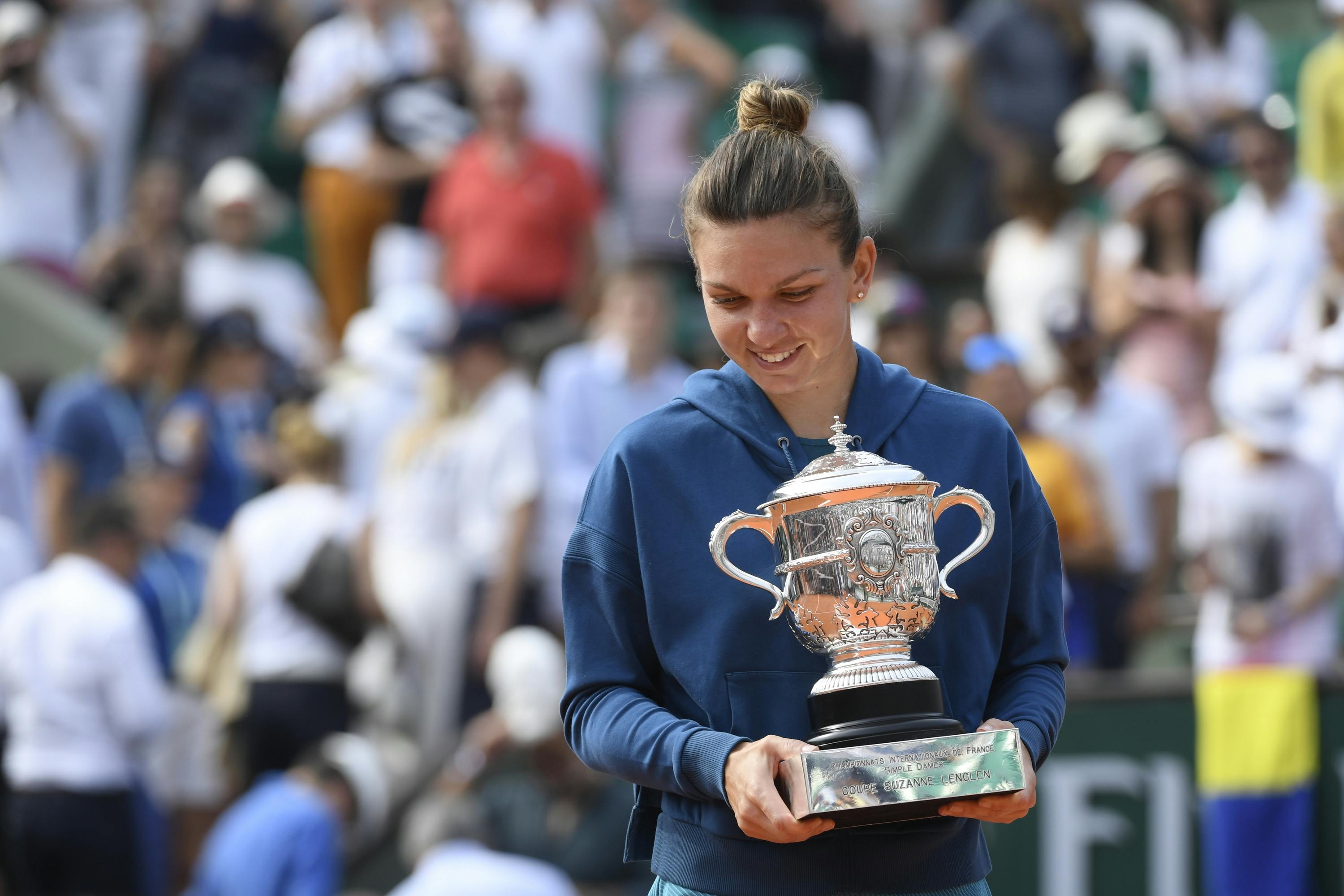 Simona Halep, finale dames, remise des prix / Roland-Garros 2018