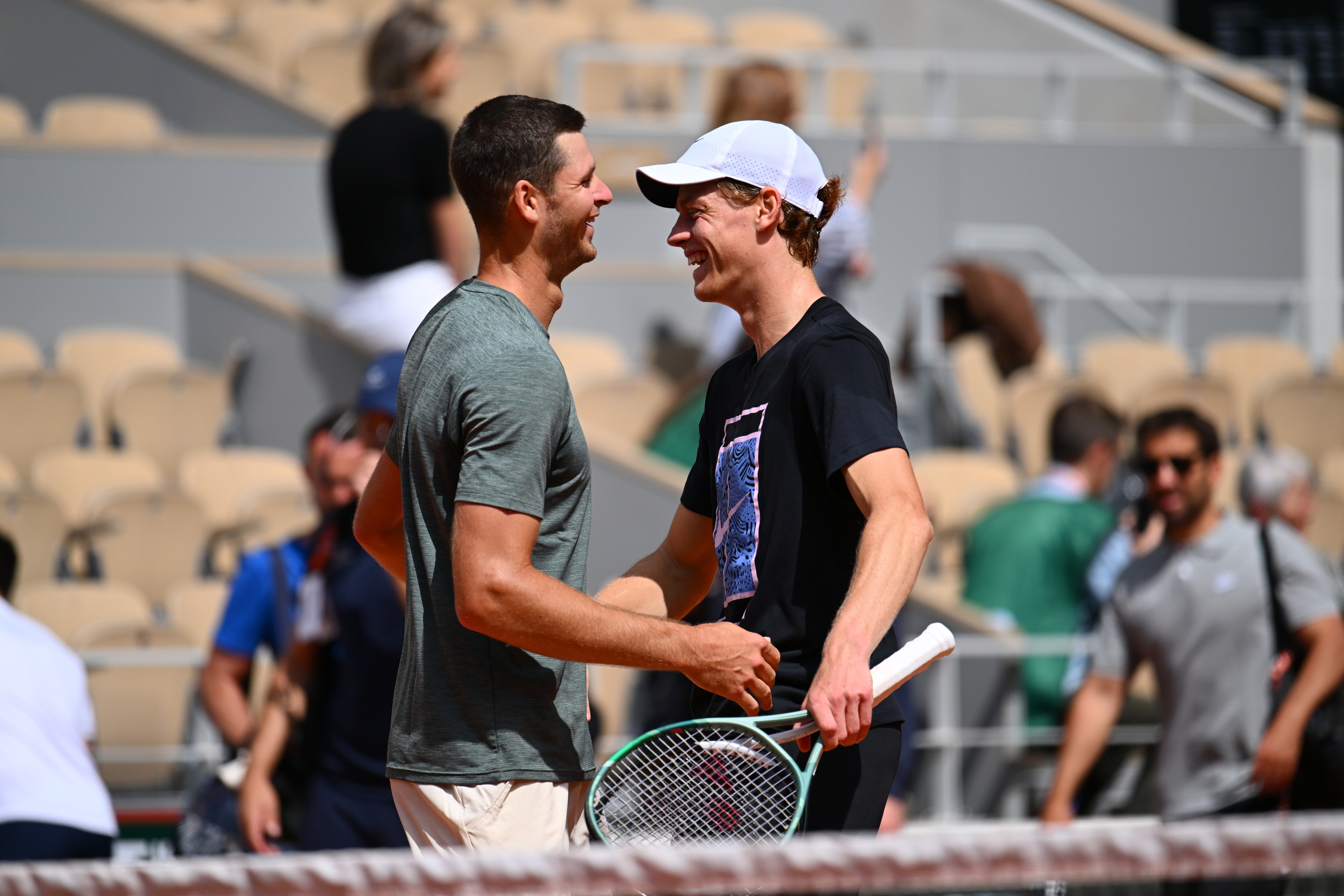 Hubert Hurkacz & Jannik Sinner / Entraînements Roland-Garros 2024