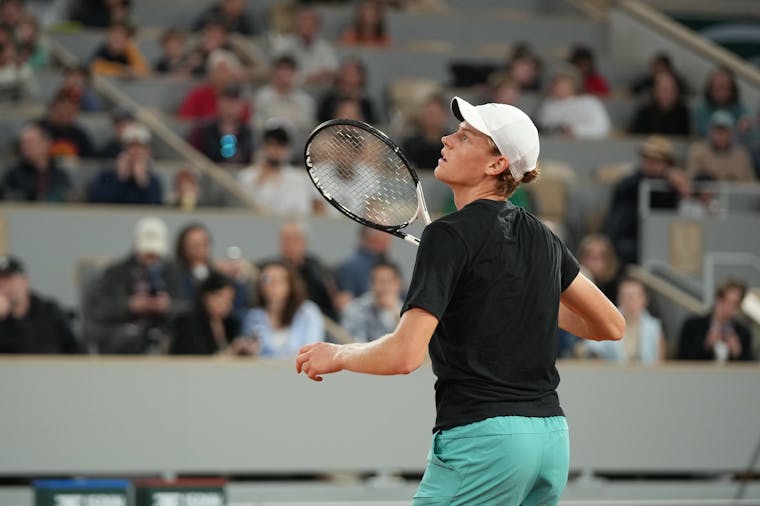 Jannik Sinner, practice, Roland-Garros 2024
