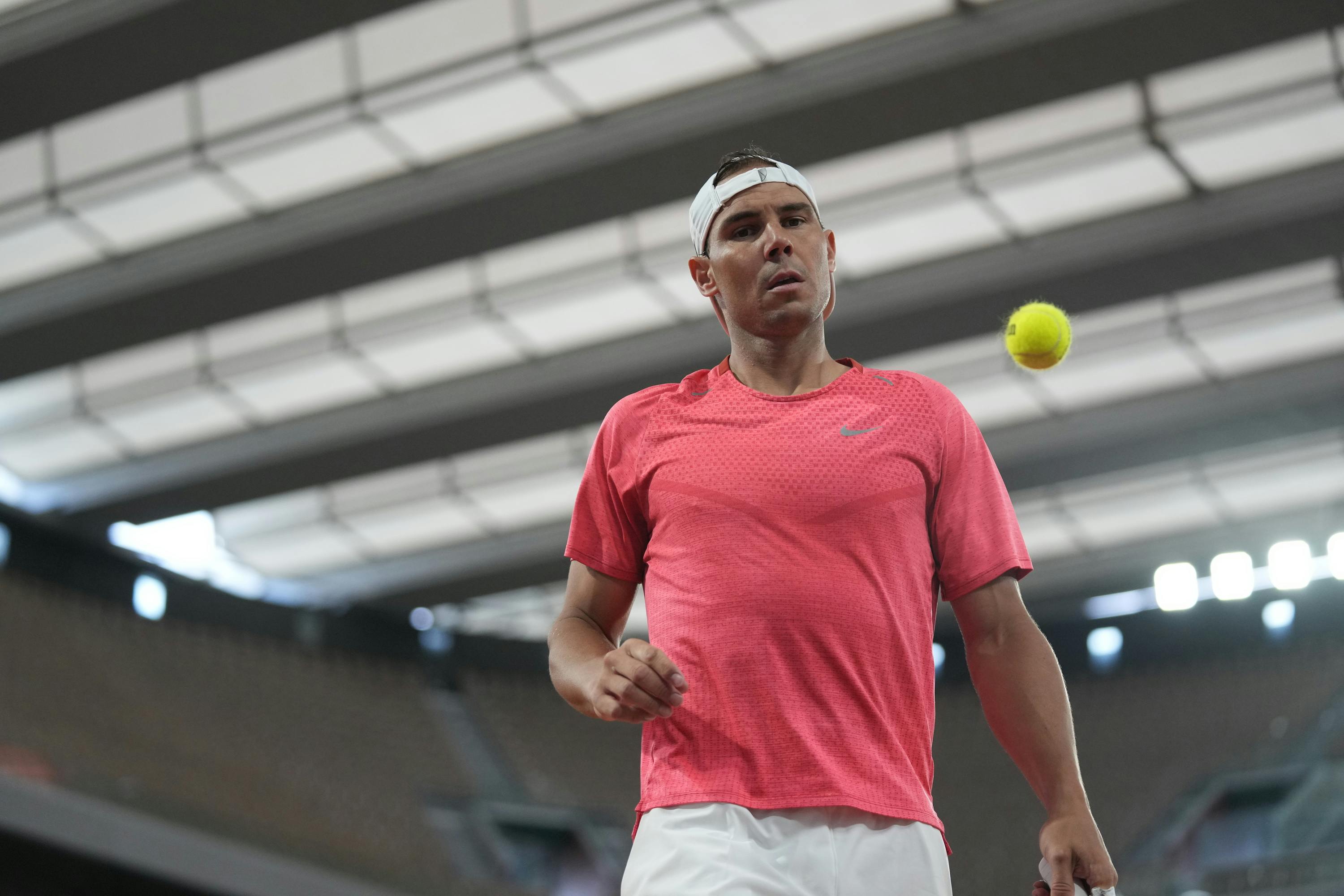 Rafael Nadal, practice, Roland-Garros 2024