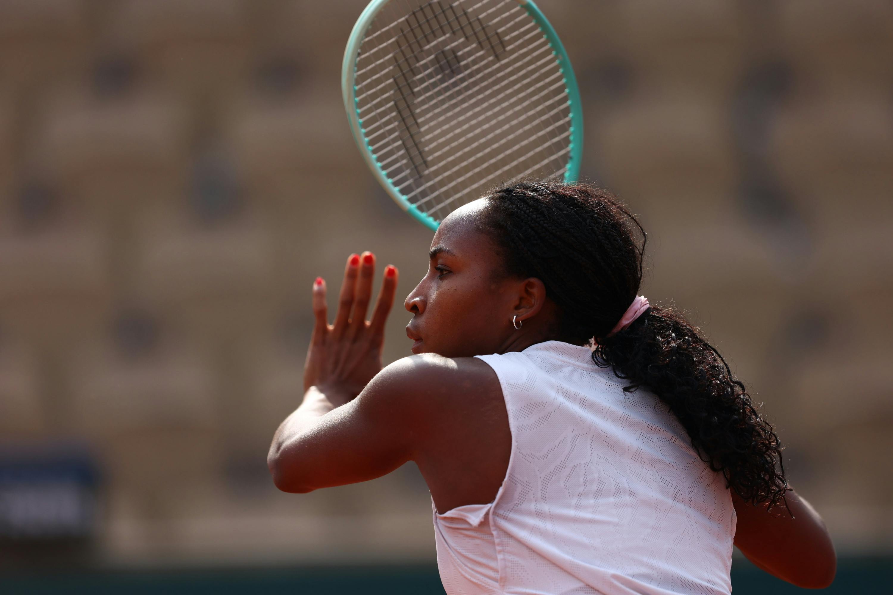 Coco Gauff, practice, Roland-Garros 2024