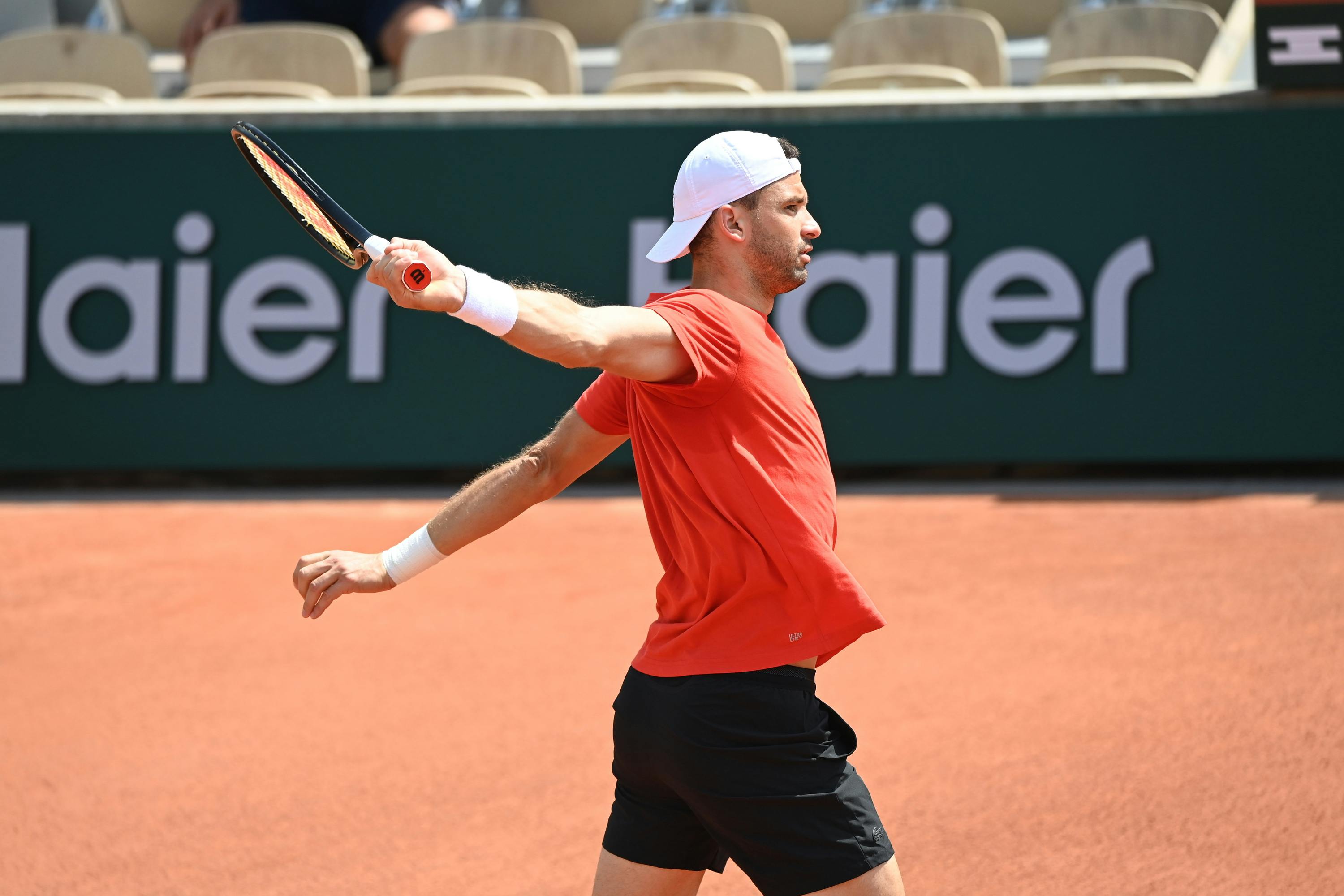 Grigor Dimitrov, practice, Roland-Garros 2024