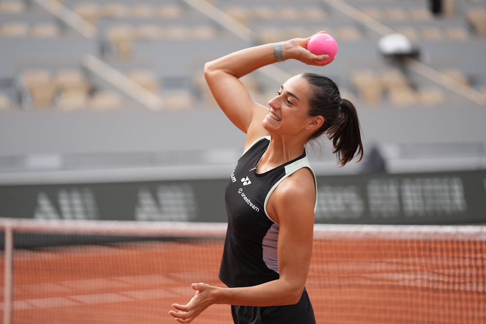 Caroline Garcia, practice, Roland-Garros 2024