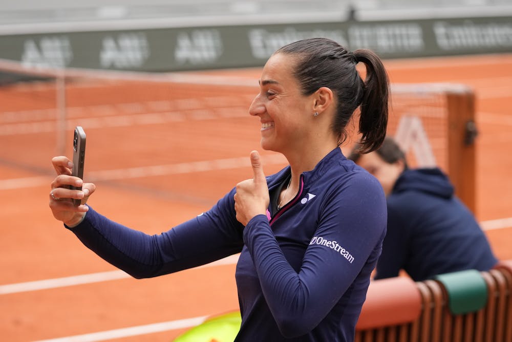 Caroline Garcia, practice, Roland-Garros