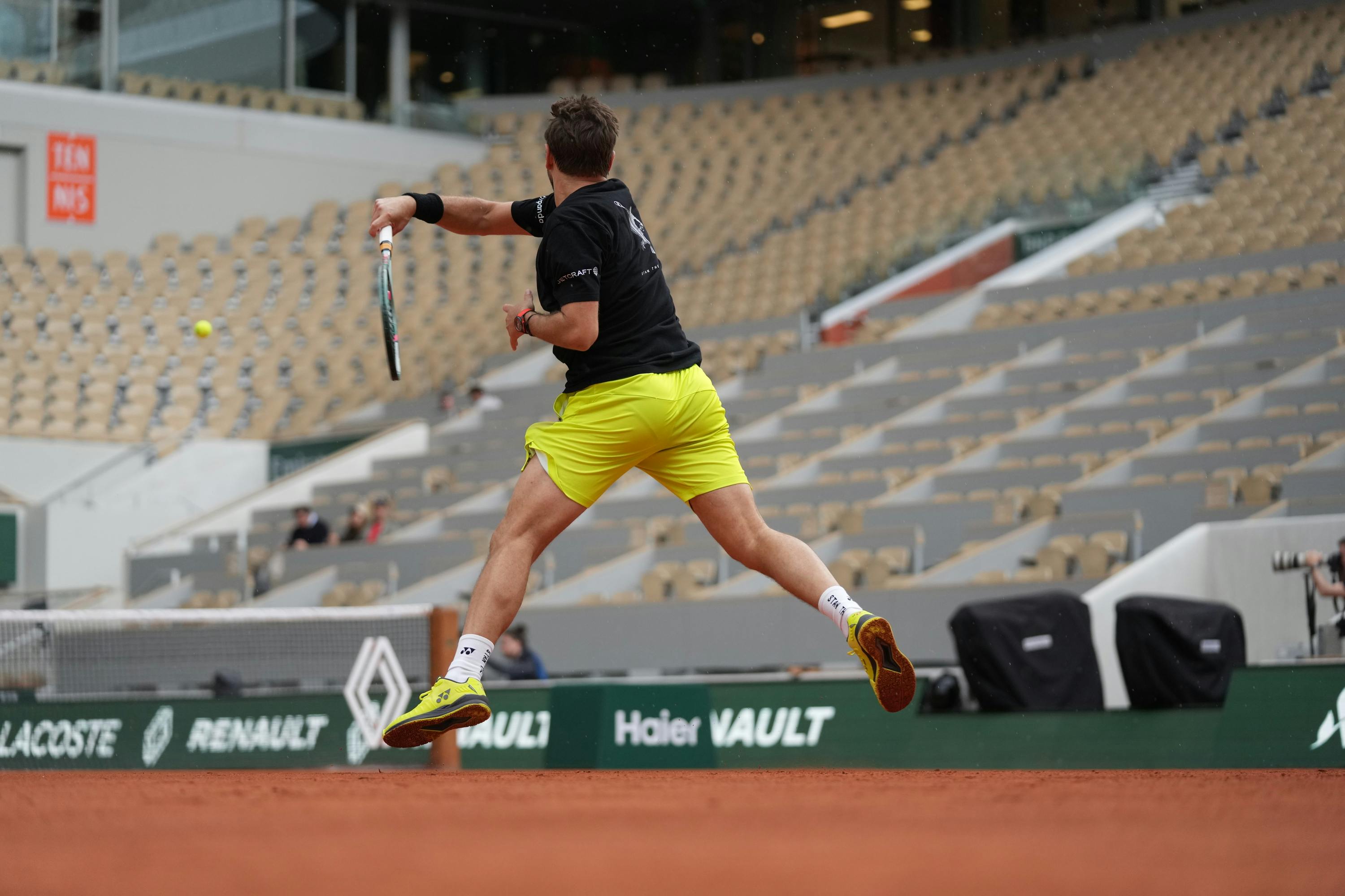 Stan Wawrinka, practice, Roland-Garros 2024